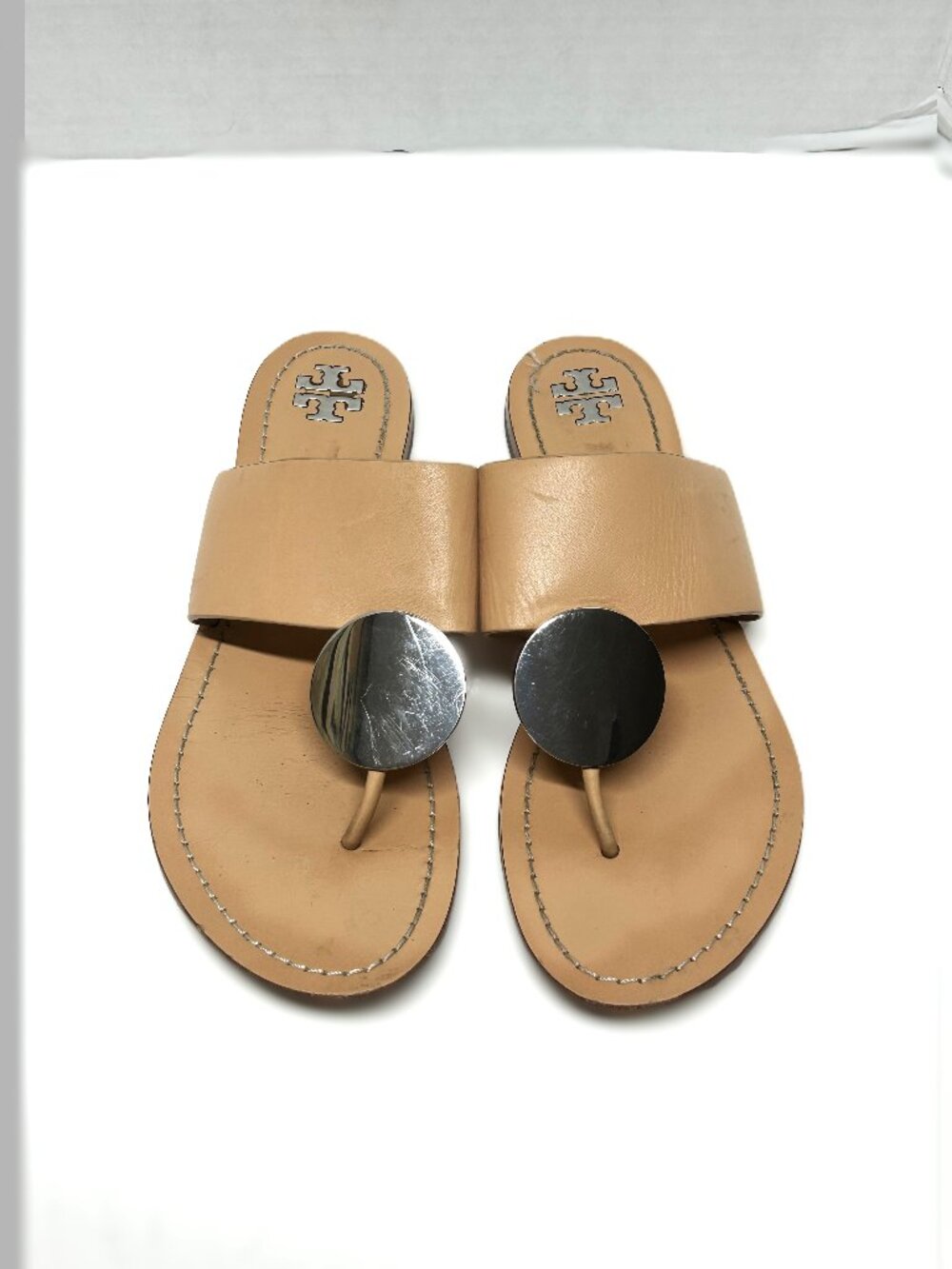 Tory Burch Patos disk sandal in tan leather size 9
